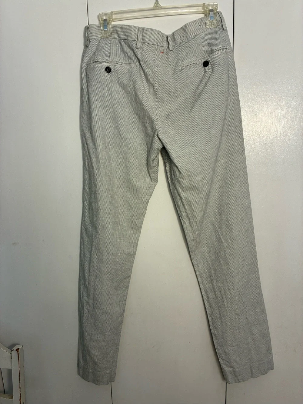 J Crew Men Pants Micro Stripe Linen Blend Bowery 29x32 Luxury Old Money Preppy